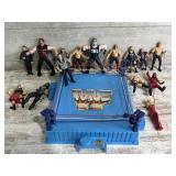 WWF Wrestling Ring with Wrestlers