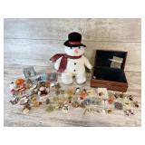 Holiday Pins, Stuffed Snowman