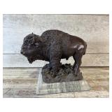Cast Iron Buffalo Sculpture