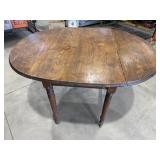 Wooden Dropleaf Table on Wheels, 4 Chairs