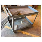 Metal cart on wheels