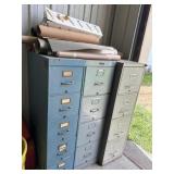(3) filing cabinets with contents