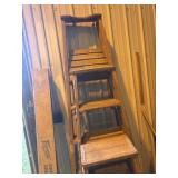 (3) wooden ladders
