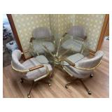 Glass Top Table with 4 Chairs