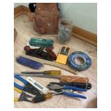 Pliers, tape, plane