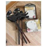 Smoke alarms, bar clamps