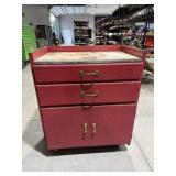 Wooden Rolling Work Cabinet