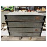 Metal Storage Chest w/ Contents