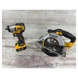 Dewalt 20V Circular Saw, 12V 3/8in Impact Wrench