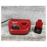 Milwaukee M12 Charger & CP1.5 Battery