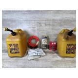 Steel Tape, Two Gas Cans, and Miscellaneous