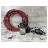 Sump Pump, Hose, Battery Charger