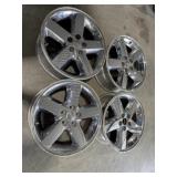 4 dodge  aluminum 5 lug rims  18x7