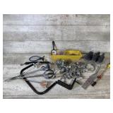 Assorted Clamps, Paint Mixer, and Miscellaneous