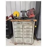 Rolling Work Cabinet w/ Kobalt Vise, Grinder