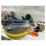 Funnels, Drain Pans, Caulk Guns