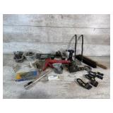 Miscellaneous Lot, Flashlight, Screws, Brackets,