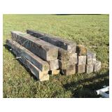 (16) Wood Fence Post
