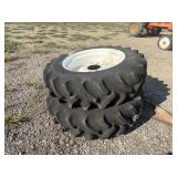 (2) Tractor Wheels and Tires 11.2-24