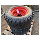 (2) 380/55-17 Tires, 6 Lug Wheels
