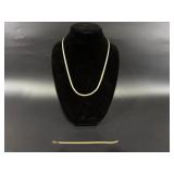 Bracelet & Necklace Marked 925