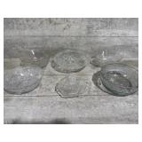Clear glass decorative bowls
