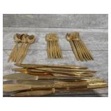Golden bouquet flatware