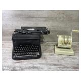 Vintage Check Writer And Typewriter