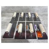 Wood and vinyl trowels 8 total