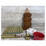 Letter holder. Flatware and miscellaneous