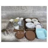 Glasses, plates and bowls