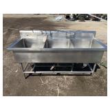 Stainless Steel 3 Bay Sink