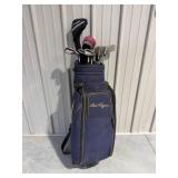 Golf Clubs and Golf Cart Bag