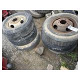 Pair of 8x6.5 Dually Wheels/Tires