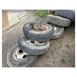 Pair of 8x6.5 Dually Wheels/Tires