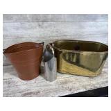 Coal bucket and brass tub