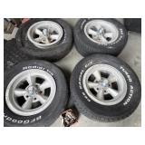 14x6 aluminum mag rims 4 3/4 bolt pattern tires