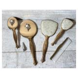 Vintage Hand Mirrors, Brushes