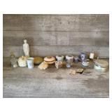 Vintage Powder Puff Bowls, Perfume Bottles