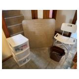 Card Table, Shower Chair, Plastic Drawers