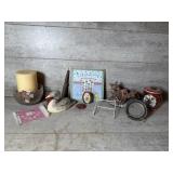 Duck Decor, Silver Plated Plate, Candles