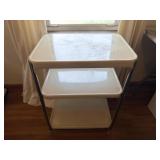 3 Tier Metal Cart with Attached outlet