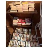 Small book shelf and books lot