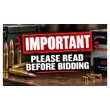 IMPORTANT - READ BEFORE BIDDING