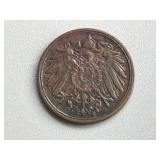 1906 German 1 Pfennig F