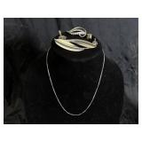 Marked Sterling Pins & Chain
