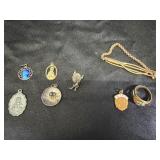 Unmarked Pendants, Gold Filled Marked