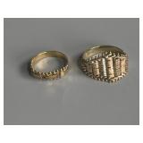2 - 14K Basket Weave Rings 4.48DWT