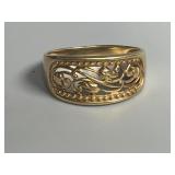 18K Openwork Filligree Scroll Band Ring 2.4WDT