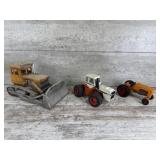 Case Die Cast Model, Bulldozer, and Toy Tractor